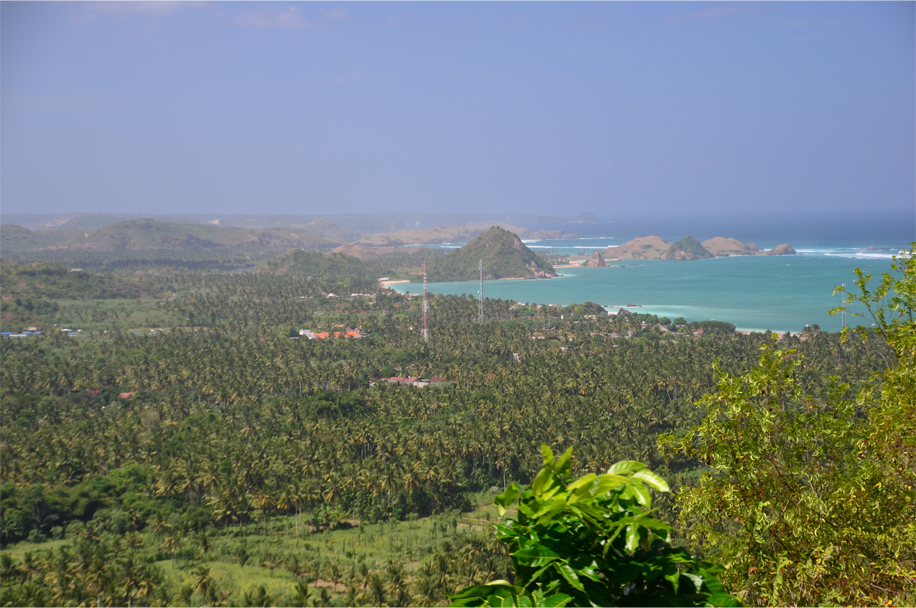 The view of Kuta from a nearby hillside