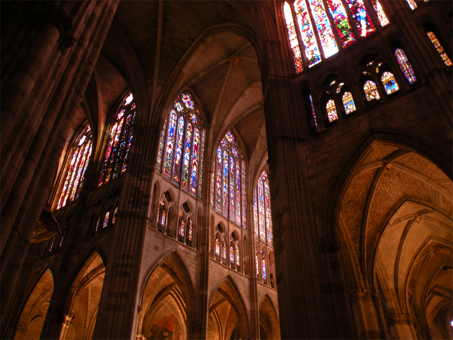 Beneath the transept