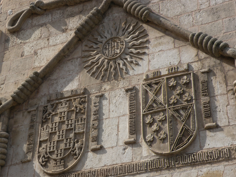Coats of arms on the Casa del Cordón, a 15th-century palace