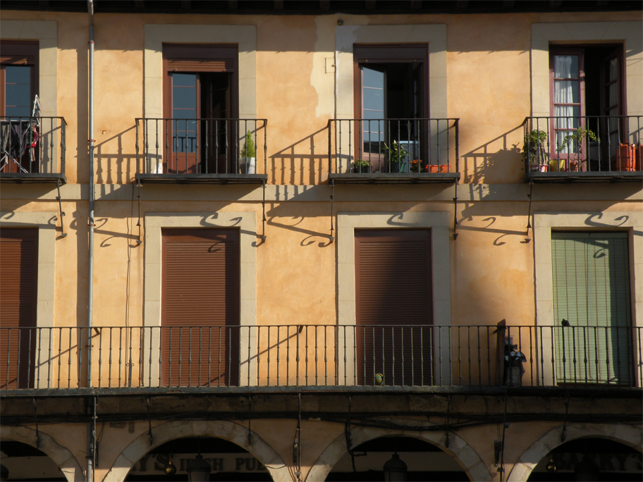 Afternoon shadows in the Plaza Mayor Afternoon shadows in the Plaza Mayor