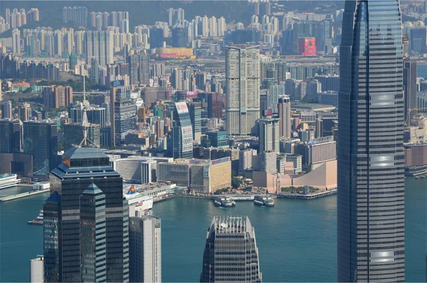 Looking towards the tip of Kowloon