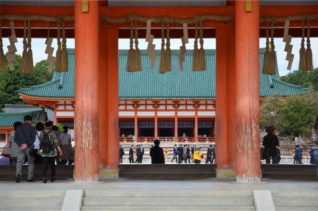 Heian Shrine, originally built in 1895 to celebrate 1,100 years since the founding of Kyoto