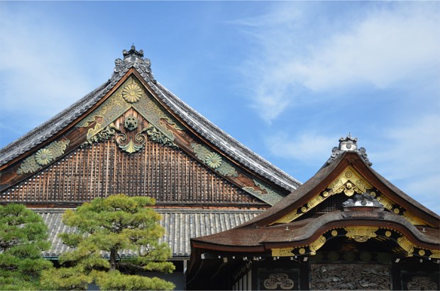 Palace rooftops at Nijo Castle