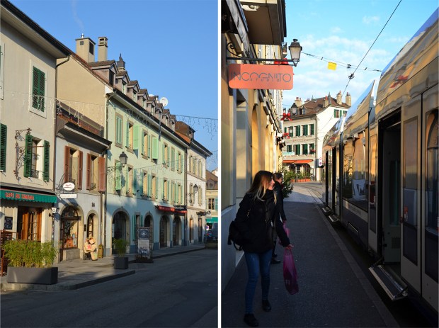 Street scenes in Carouge, where the buildings have an Italian flair