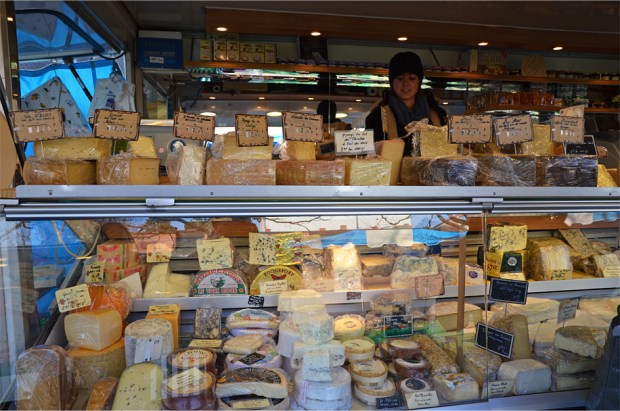 Heaps of real cheese for sale (emphasis on "real")
