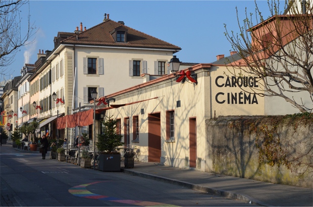 Houses done up with a bow for Christmas