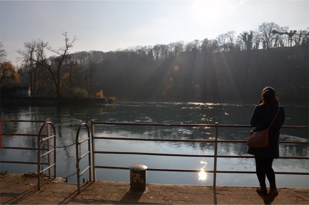 Soaking up the view - and the winter sun