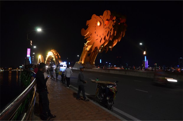 Waiting below the dragon's head